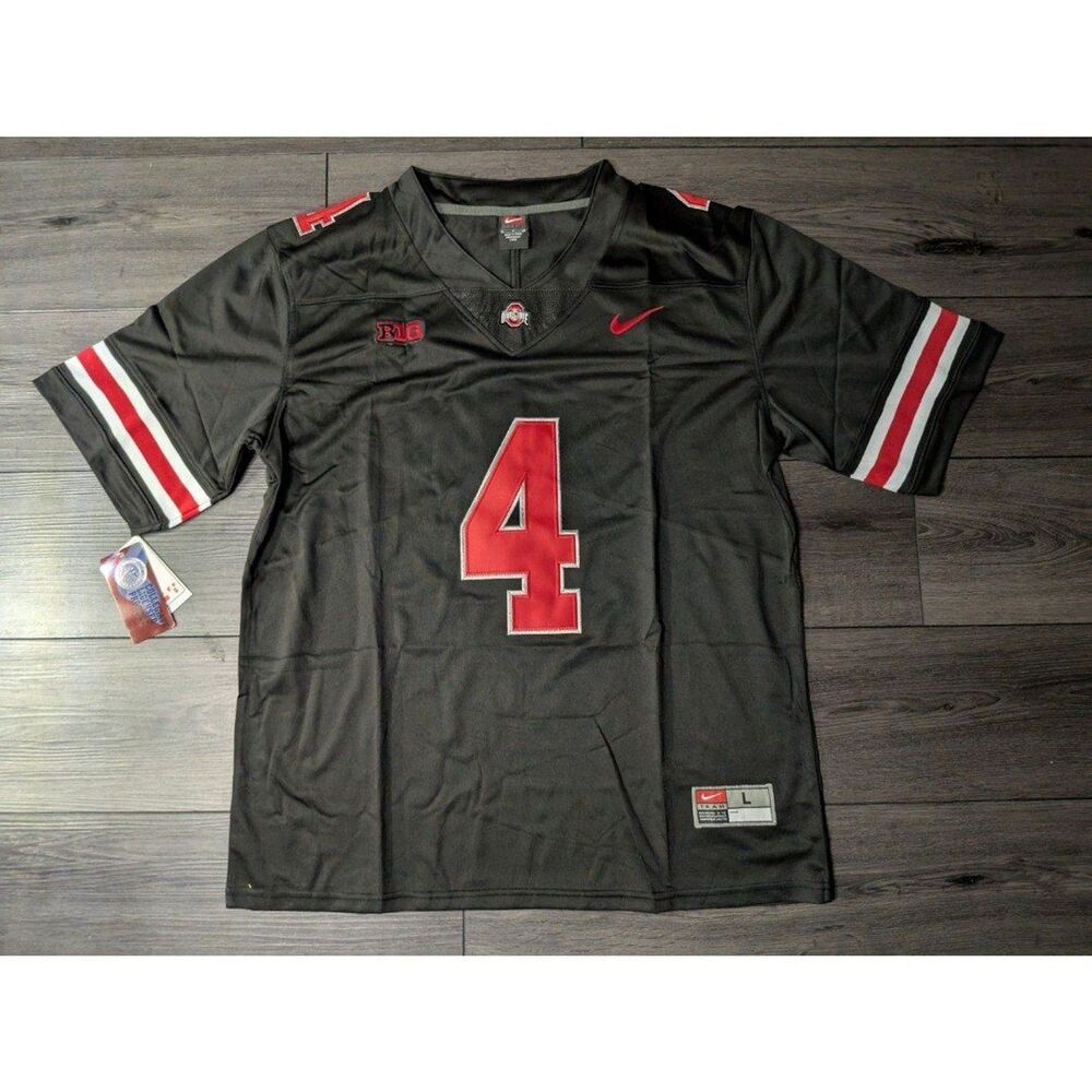 Jeremiah Smith #4 Ohio State Buckeyes BLACKOUT Stitched Men's Jersey Large